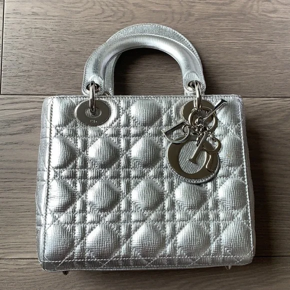 Small Lady DIOR bag silver full set - Picture 4 of 13